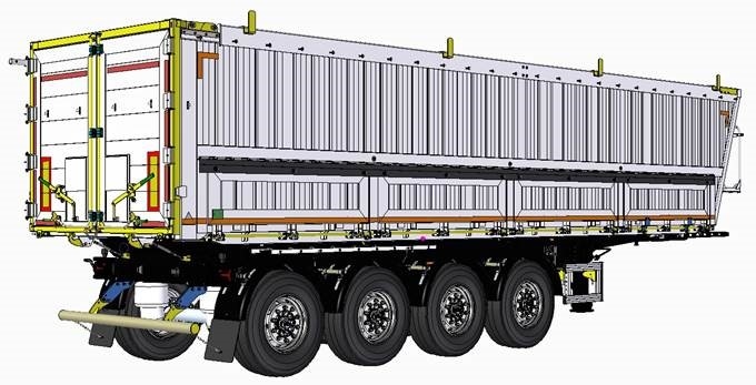 Самосвальный полуприцеп 924940-45A.NDK с алюминиевой платформой объемом 45 куб. м Самосвальный полуприцеп 924940-45A.NDK с алюминиевой платформой объемом 45 куб. м
