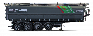 Самосвальный полуприцеп 924940-45A.NDK с алюминиевой платформой объемом 45 куб. м